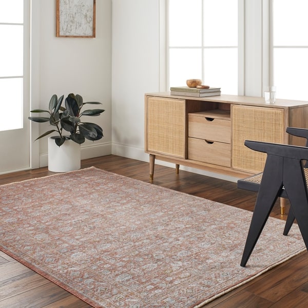 slide 2 of 6, Waldrop Traditional Area Rug Rust - 7' 10" x 9' 10"