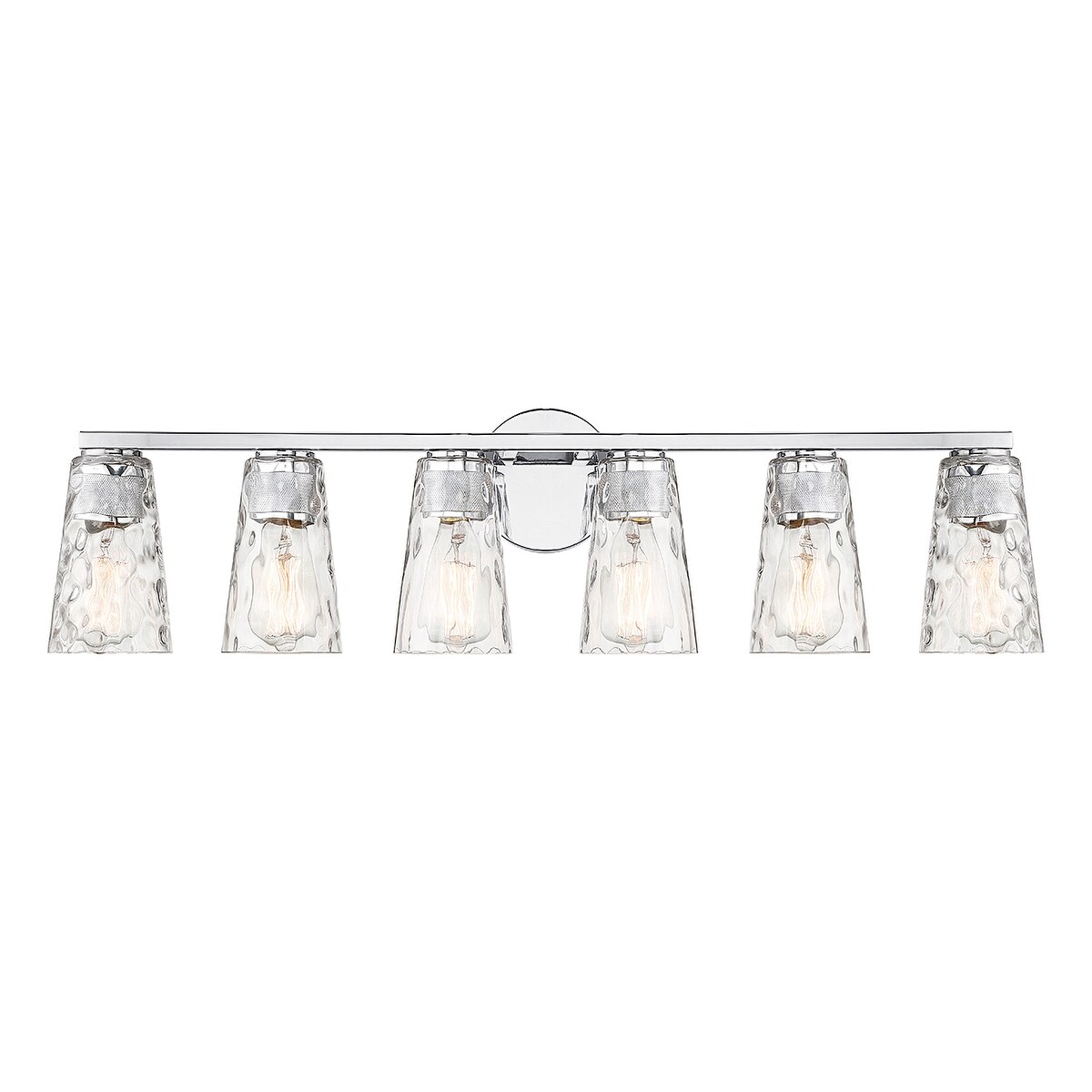 6 light outlet chrome vanity light