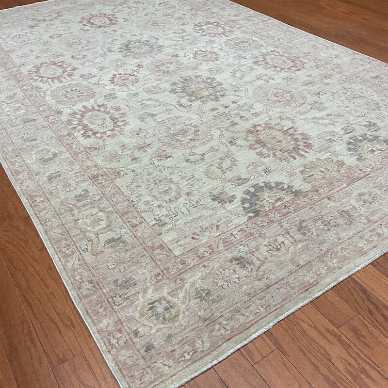 HERAT ORIENTAL Handmade Oushak Wool Rug - 6' x 9'3"