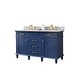 preview thumbnail 2 of 5, Legion Furniture 54-inch White Marble Blue Sink Vanity