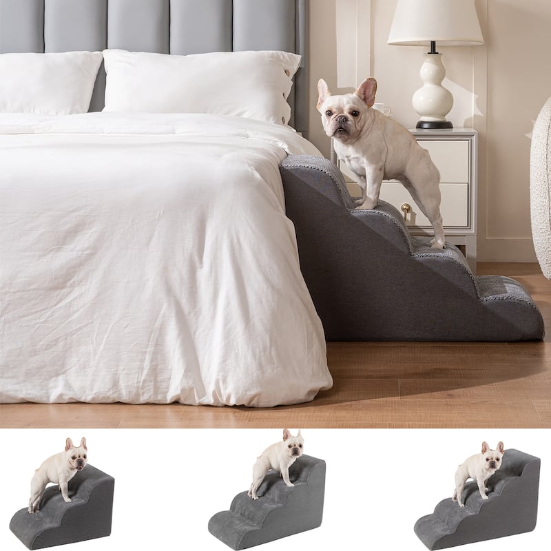 Pet Stairs/Ramp Non Slip High Density Foam 3/4/5 Steps Dog Cat Puppy