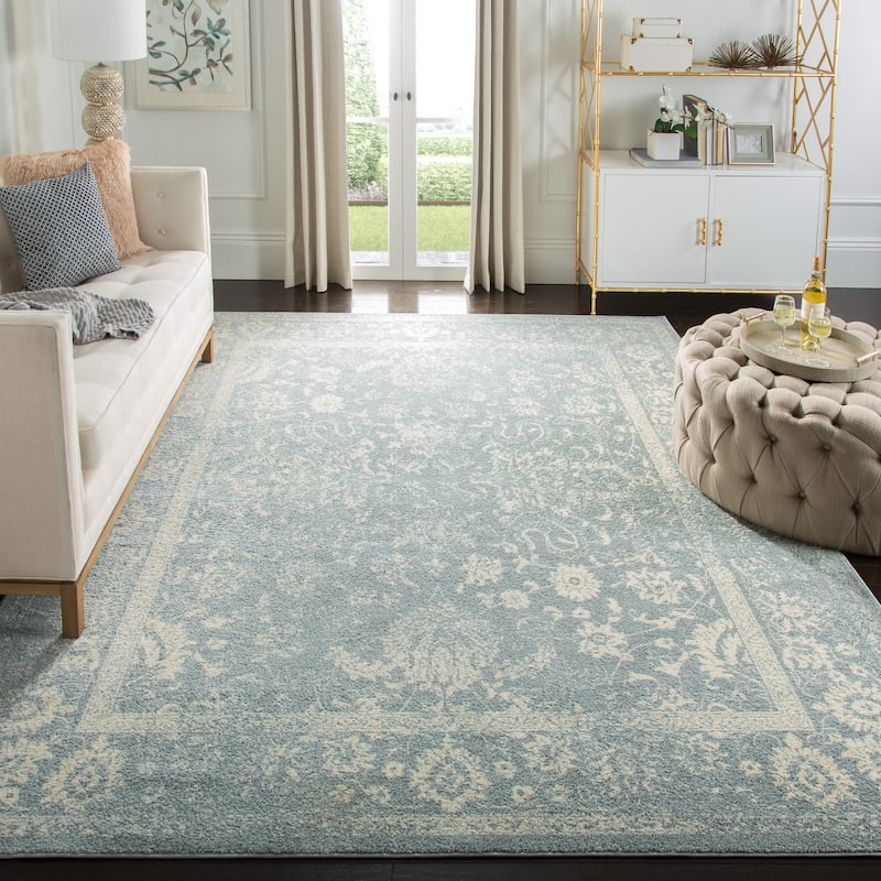 SAFAVIEH Adirondack Dakota Rustic Shabby Chic Distressed Rug - 6' x 9' - Slate/Ivory - Rectangle