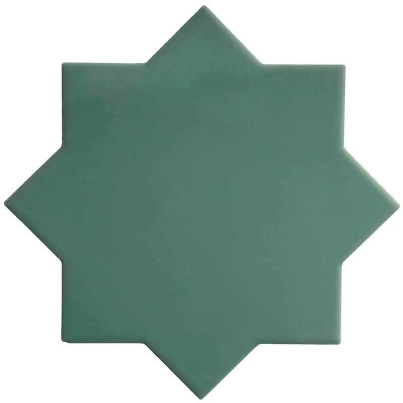 Apollo tile 7" x 7" Seville Matte Sage Green Porcelain Tile (5.31 sq ft/case) - 34 Pack