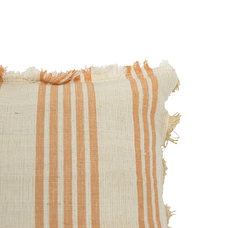 Foreside Home & Garden Coral Striped Filled Lumbar Pillow