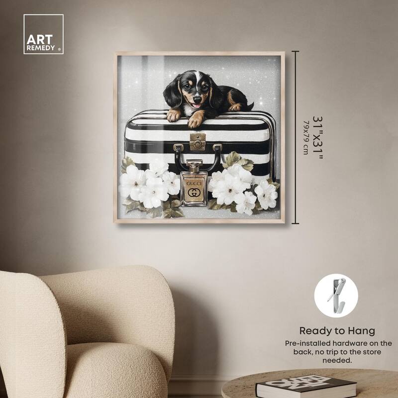 Doxxie Luggage Flowers Shadowbox by Art Remedy