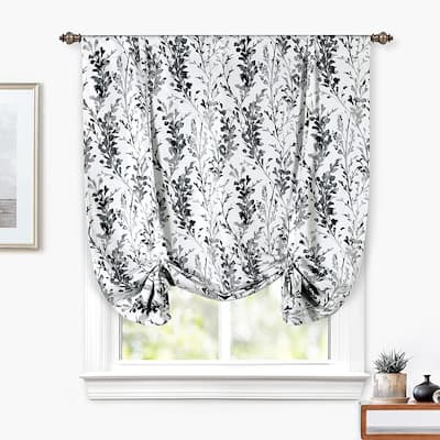 DriftAway Heather Flower Floral Printed Tie Up Curtain