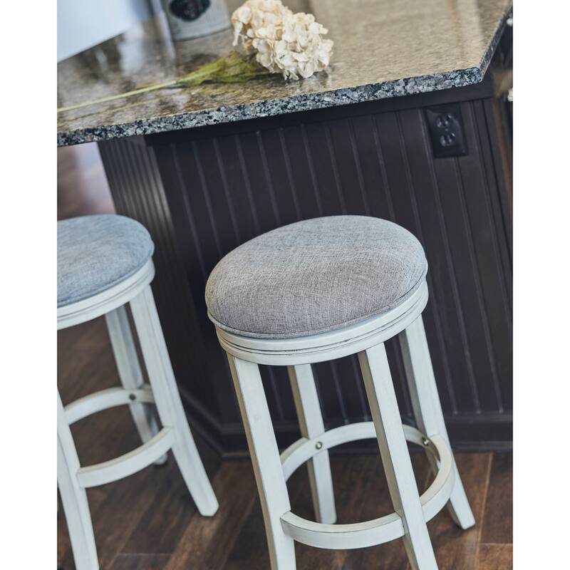 New Ridge Home Goods Victoria 360-Degree Swivel 31"H Bar Stool