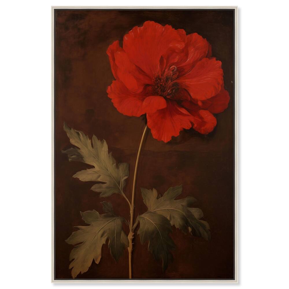 Flourish in Red I Canvas by Art Remedy