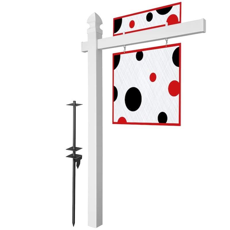 Casafield Real Estate Sign Post for Open House and Yard Sale Signs - White - 72" x 47" 1 pack