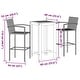 preview thumbnail 24 of 46, vidaXL 5 Piece Patio Bar Set Gray Solid Wood Acacia and Poly Rattan - 23.6" x 23.6" x 41.3"
