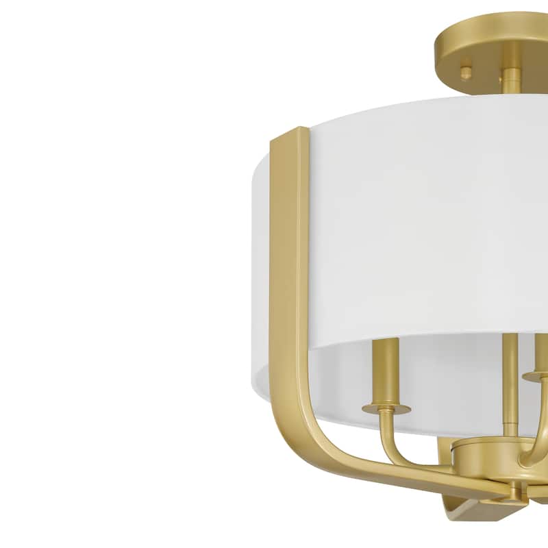 Vernitta 3-light Mid-century Modern Drum Semi-flush Mount Ceiling Lights - 16.75 inches