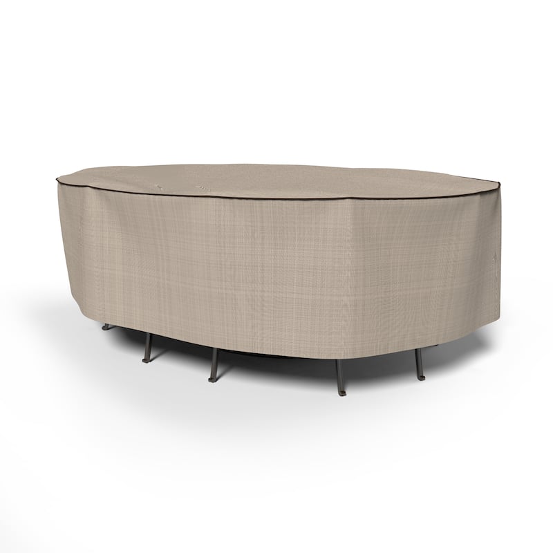 Budge StormBlock™ Mojave Black Ivory Oval Patio Table and Chairs Combo Cover Multiple Sizes