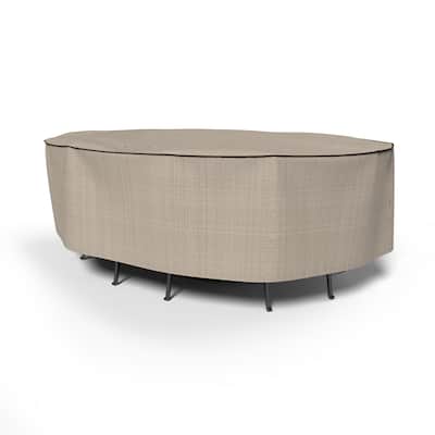 Budge StormBlock™ Mojave Black Ivory Oval Patio Table and Chairs Combo Cover Multiple Sizes