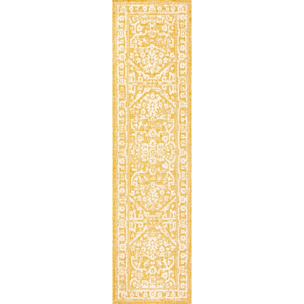 JONATHAN Y Medallion Textured Weave Indoor/Outdoor Area Rug