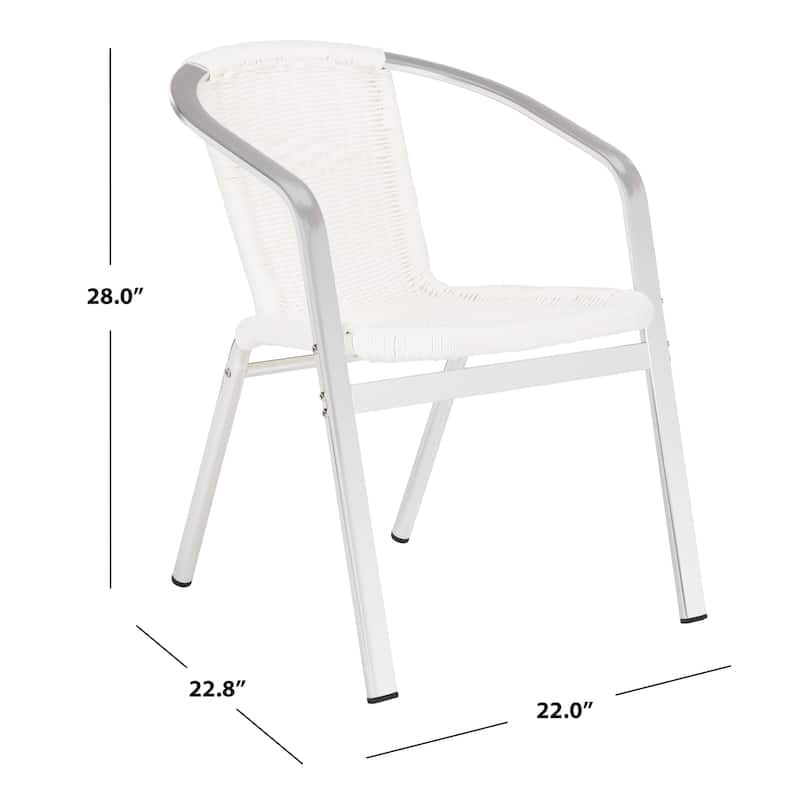 SAFAVIEH Shelia Indoor Outdoor Stackable Chair (Set of 2) - 22W x 23D x 28H