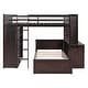 preview thumbnail 7 of 14, Full size Loft Bed with Twin size Stand-alone bed, Shelves,Desk,and Wardrobe,No Box Spring Required