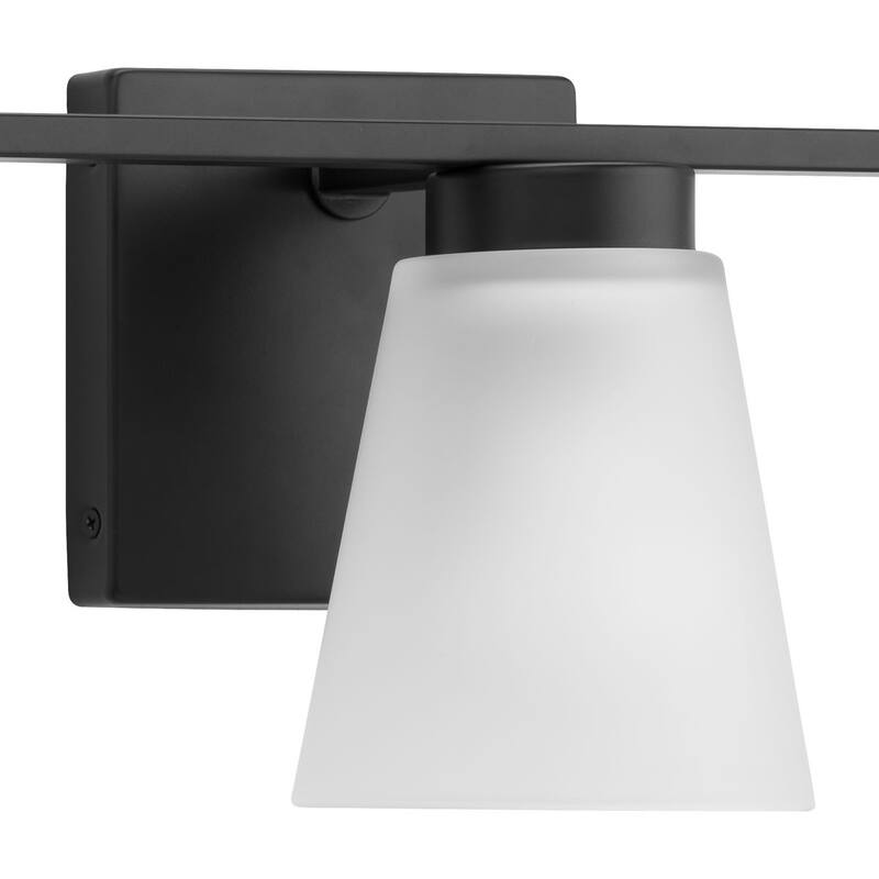 Tanner Collection Three-Light Matte Black Transitional Vanity Light - 22 in x 6.5 in x 7.12 in