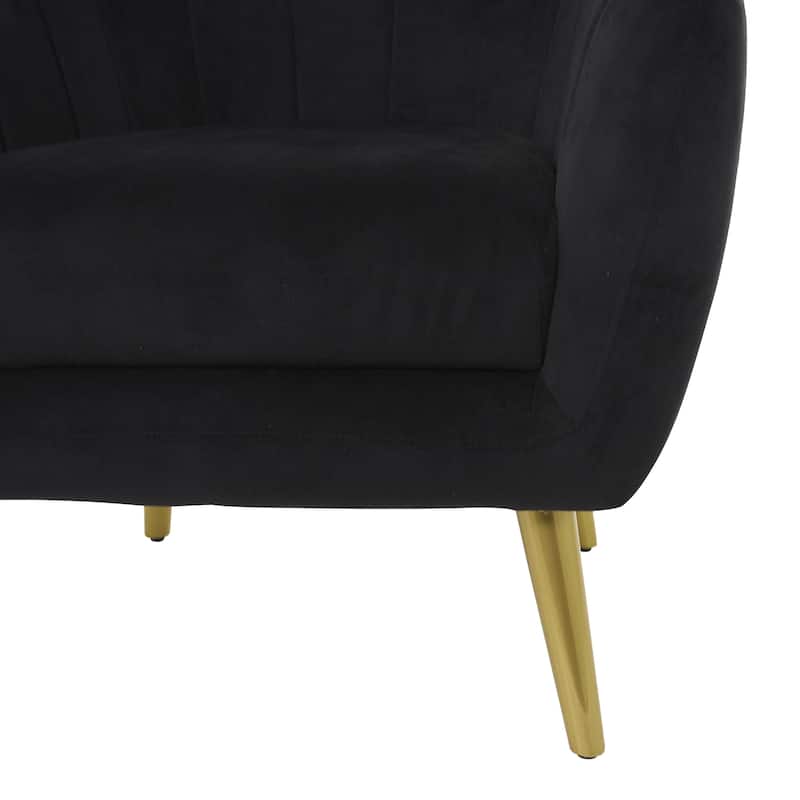 Black or Pink Polyester Living Room Accent Chair
