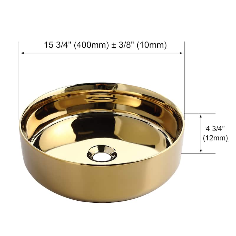 Ceramic Circular Vessel Bathroom Sink Art Sink