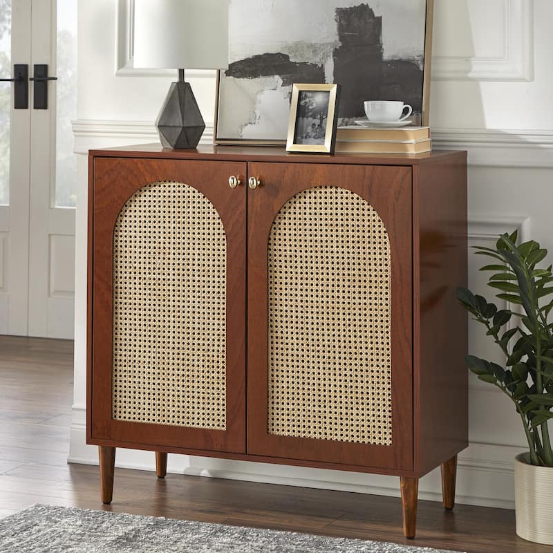 Lifestorey Montello 2-Door Buffet with Cane - Walnut