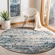 preview thumbnail 5 of 69, SAFAVIEH Madison Loane Modern Abstract Rug 10' x 10' Round - Grey/Blue
