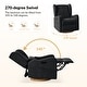 preview thumbnail 30 of 29, Remo Modern Nursery Swivel Glider Recliner with Built-in Nightlight and Storage Bags by HULALA HOME