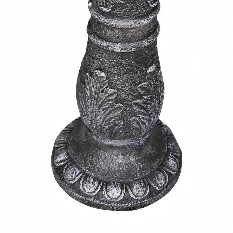 SunJet 24.4" High Concrete Garden Bird Bath - 24.4'' H X 20'' W X 20'' D