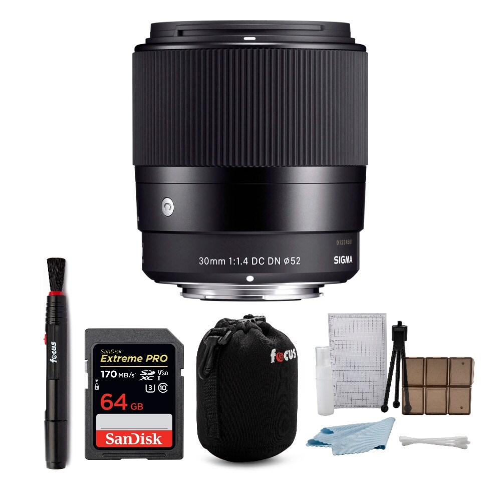 Sigma 30mm F 1 4 Dc Dn Contemporary Prime Lens 64gb Bundle Overstock