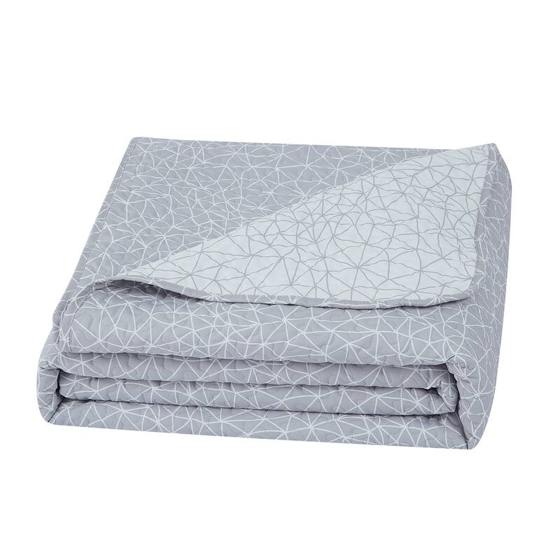 Geometric Maze Quilt and Sham Set