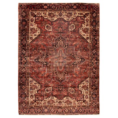 ECARPETGALLERY Hand-knotted Sarabi Red Wool Rug - 7'8 x 10'8