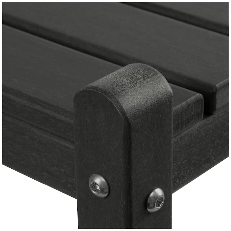 Polytrends Laguna Hdpe All Weather Outdoor Patio Two Shelf Square Table