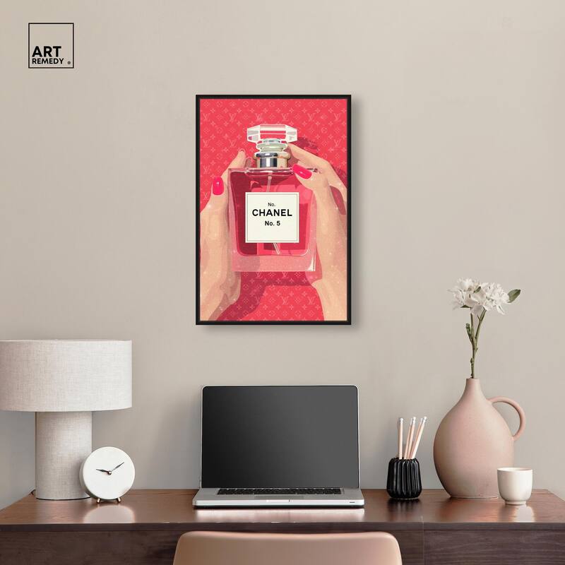 Perfume in Hands Canvas by Art Remedy