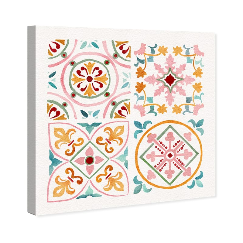 Wynwood Studio Abstract Autumn motif Orange and Teal Scandinavian Wall Art Canvas Print