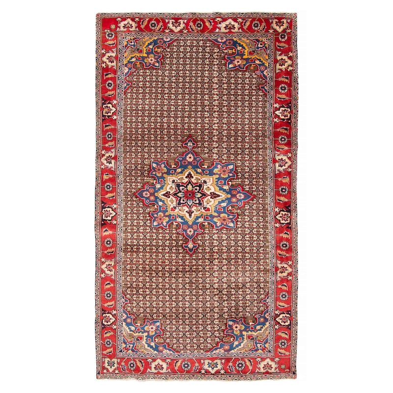 ECARPETGALLERY Hand-knotted Andelz Brown Wool Rug - 4'8 x 8'11 - Brown - 4'8 x 8'11