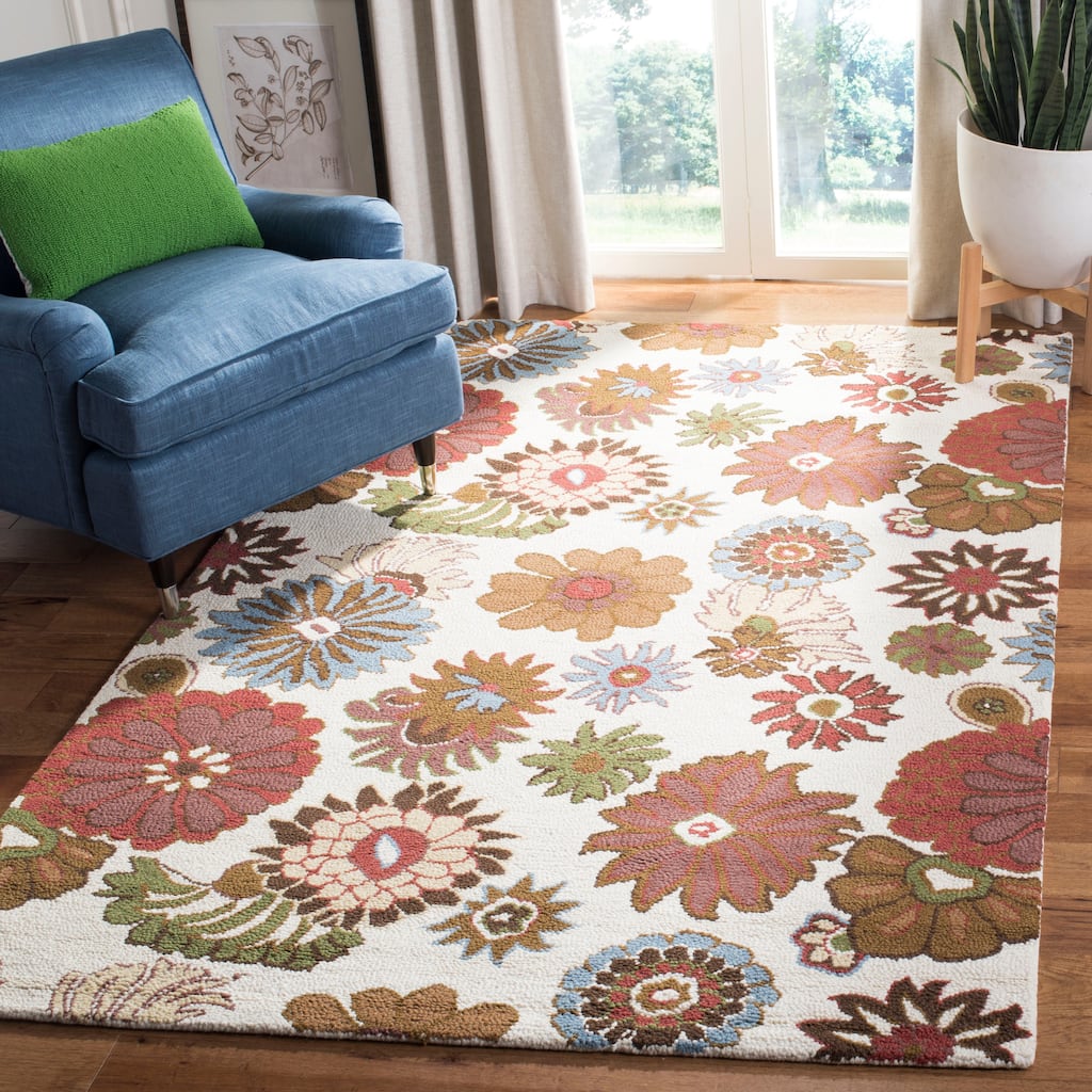 SAFAVIEH Handmade Blossom Arpita Modern Floral Wool Rug