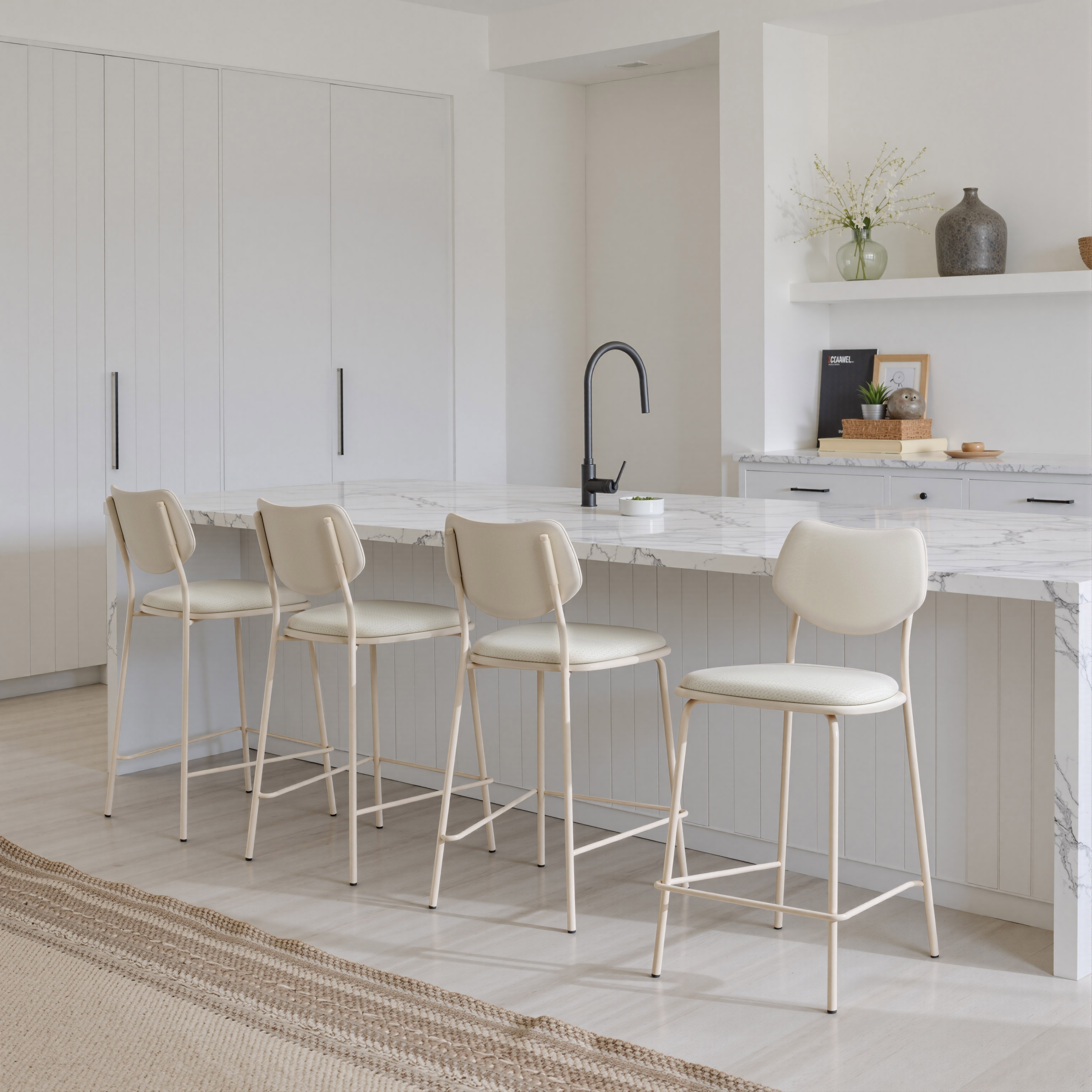 Aurea Counter Stool Light Gray