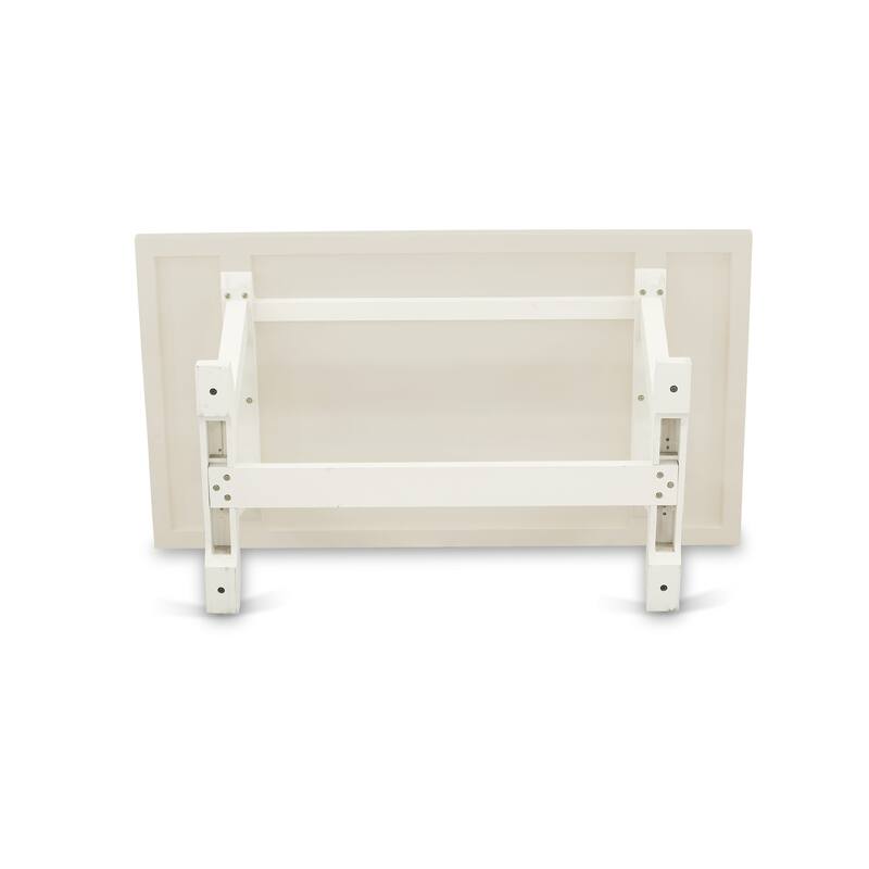 East West Furniture Dining Set- a Rectangle Dining Table and Doeskin Linen Fabric Parson Chairs, Off-White(Pieces Options)