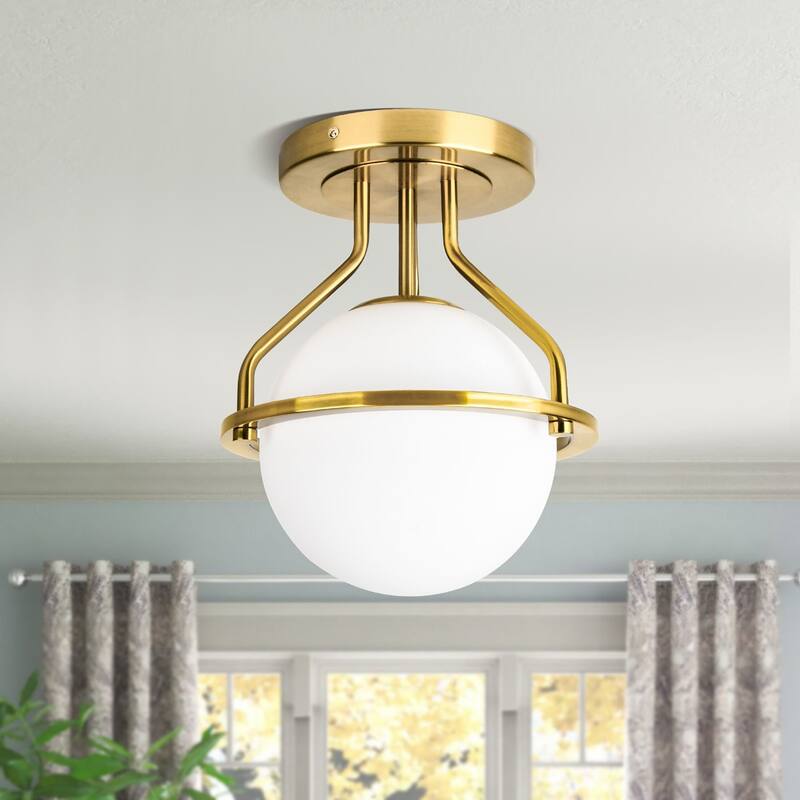 1-Lights Glass Flush Mount