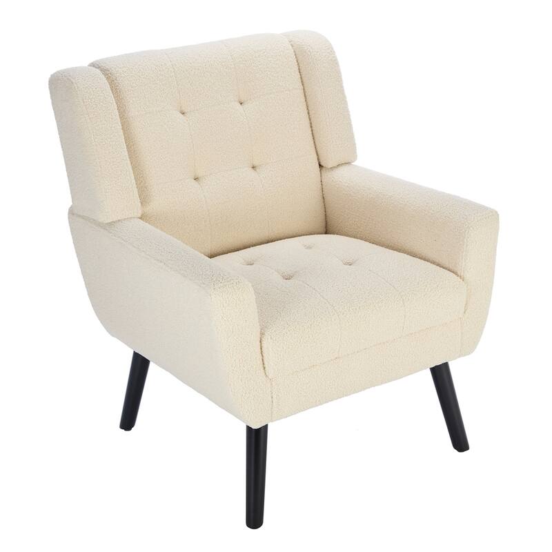 Modern Soft Ergonomics Accent Chair with Black Legs For Indoor Home