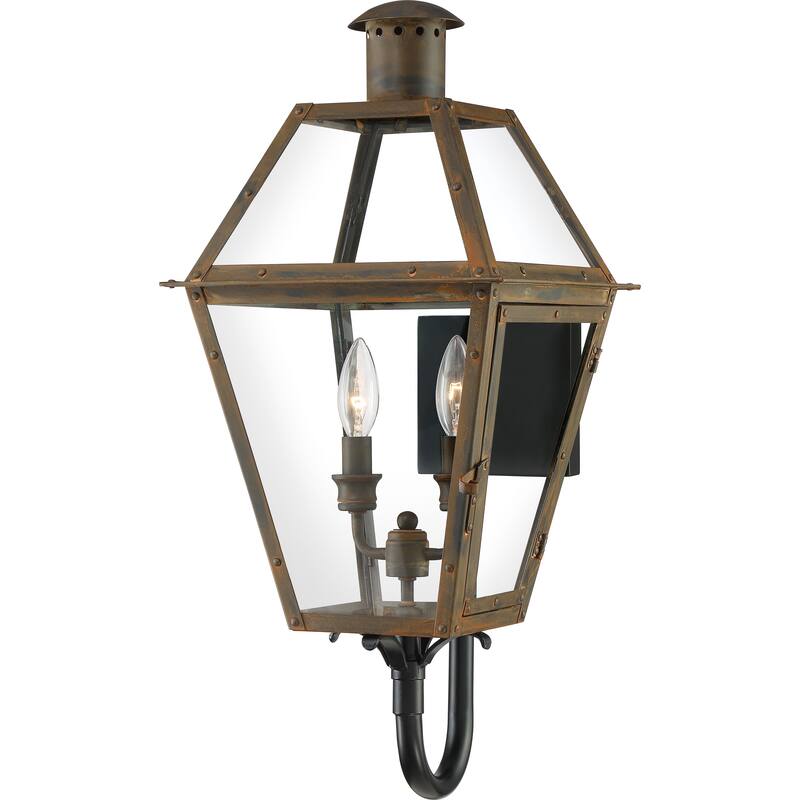 Rue De Royal 2-Light Outdoor Wall Lantern in Industrial Bronze - Industrial Bronze