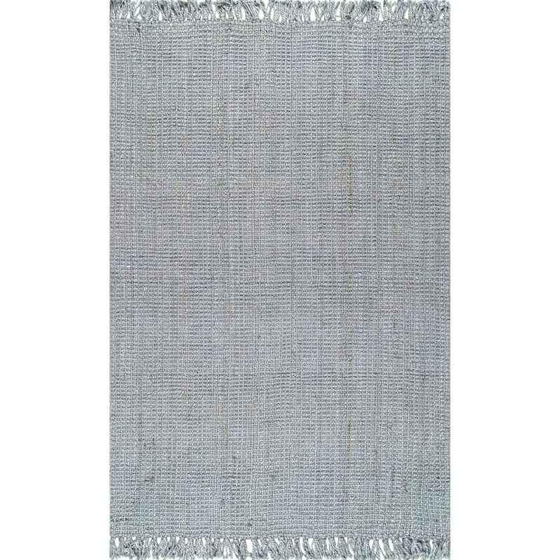 Nuloom Delilah Solid Chunky Jute Tassel Area Rug