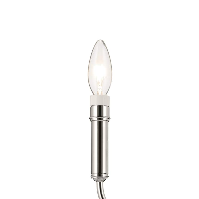 Eadie 41.25 Inch 8 Light Chandelier in Polished Nickel