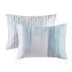 preview thumbnail 13 of 13, N Natori Brush Stroke Blue 4 Piece Oversized Reversible Seersucker Comforter Set