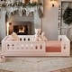 preview thumbnail 14 of 24, Wood Twin Size Platform Bed with Guardrail and Semi-enclosed Fence For Toddler