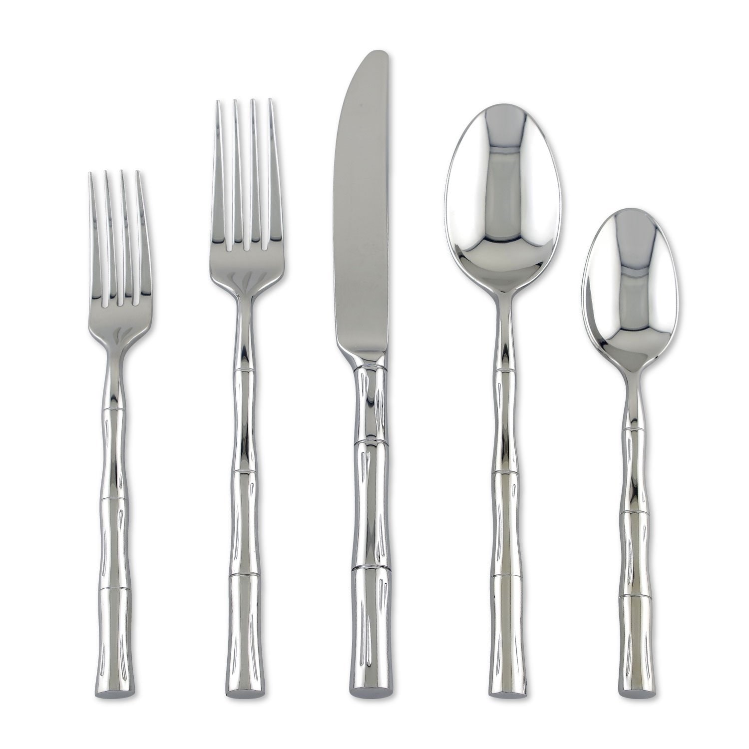 20-Piece Utensils Silverware Kitchen Set Cutlery Flatware Stainless Steel Bamboo 