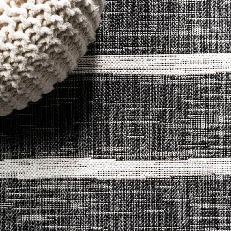 JONATHAN Y Andratx Berber Stripe Indoor/Outdoor Area Rug