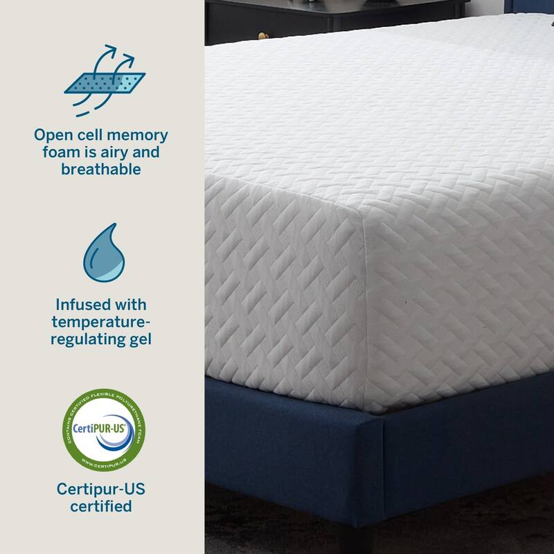 LUCID Comfort Collection 14-inch Gel Memory Foam Mattress