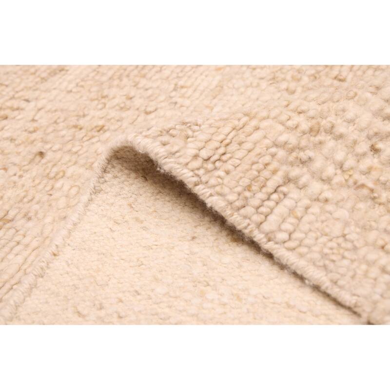 ECARPETGALLERY Hand-knotted Looma Ivory Wool Rug - 8'10 x 11'8