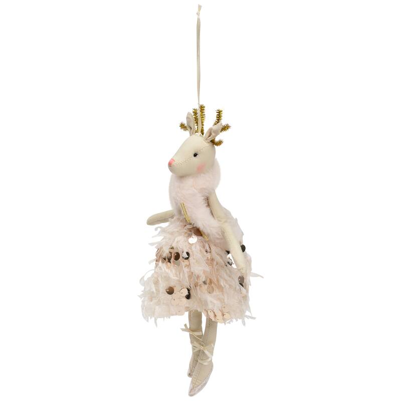 Reindeer Ballerina Hanging Christmas Figure - 12"