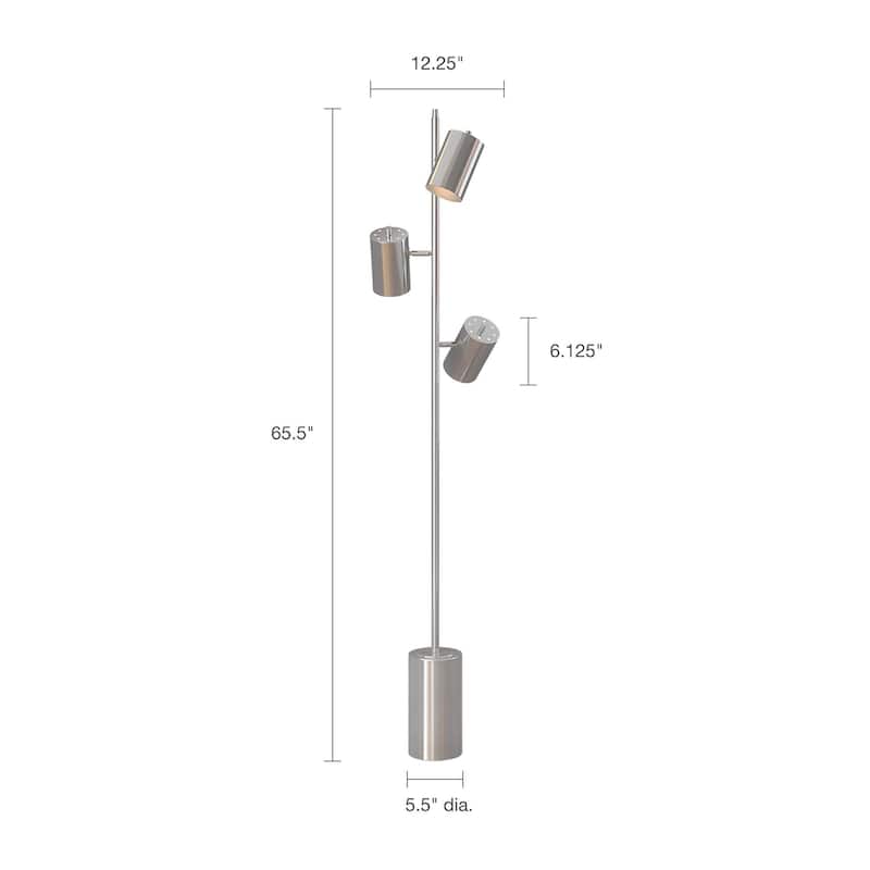 INK+IVY Alta 3-Light Metal Floor Lamp
